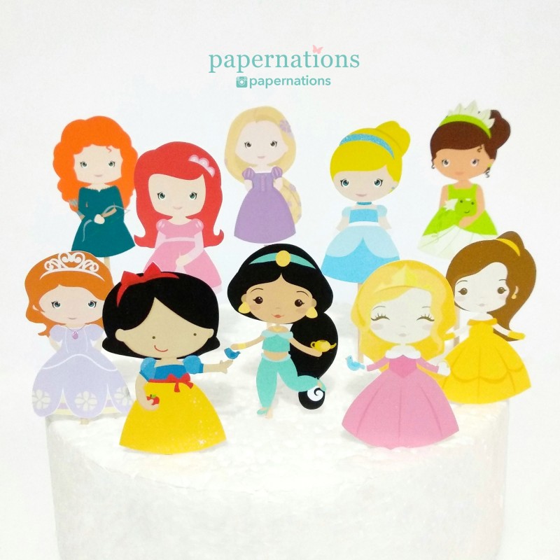 Disney Princesses Cupcake Toppers